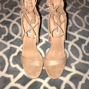 ❌SOLD❌ NEW Beige Lace Up Heels